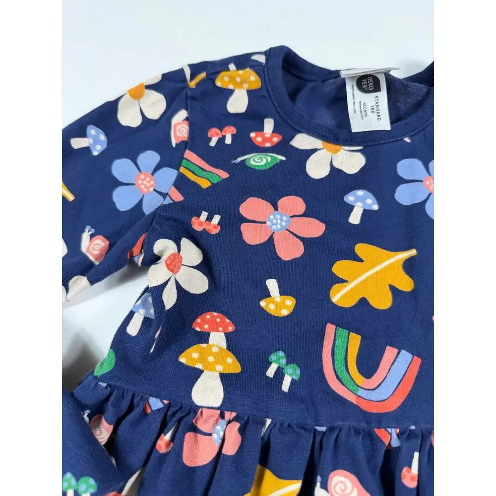 Hanna Andersson Woodland Print Pocket Dress Size 4 / 100 cm